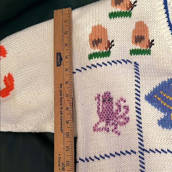 Vintage Cream Cardigan with Sea Motifs - Picture 5 of 8